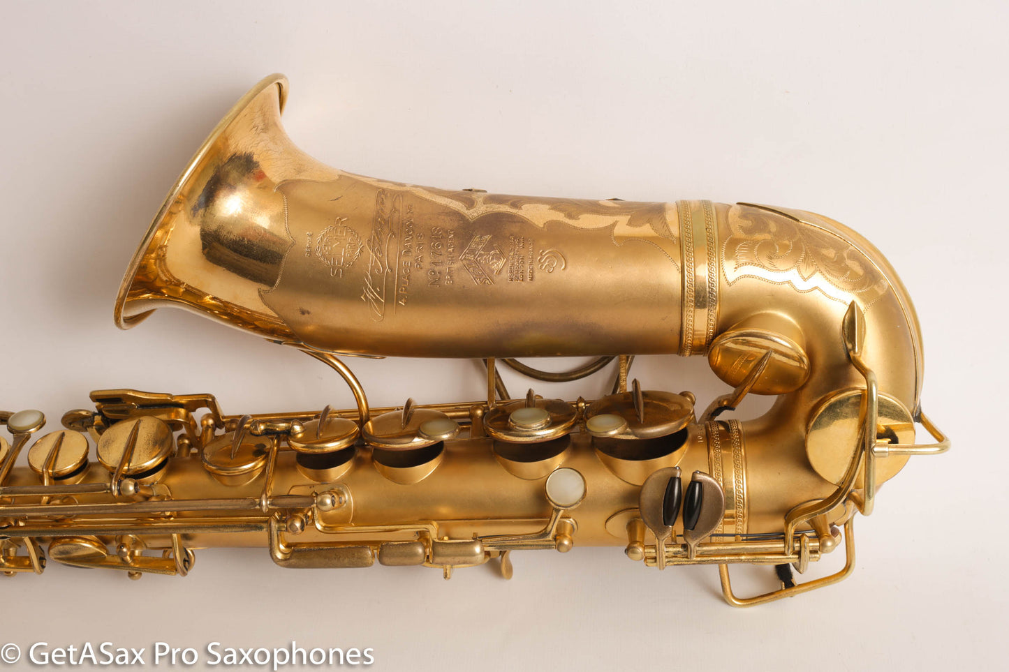 Selmer Super Sax Cigar Cutter Alto Saxophone Original Gold Plate Fresh Overhaul! 17618