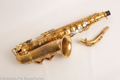 Selmer Super Sax Cigar Cutter Alto Saxophone Original Gold Plate Fresh Overhaul! 17618