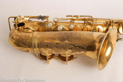 Selmer Super Sax Cigar Cutter Alto Saxophone Original Gold Plate Fresh Overhaul! 17618