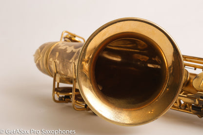 Selmer Super Sax Cigar Cutter Alto Saxophone Original Gold Plate Fresh Overhaul! 17618