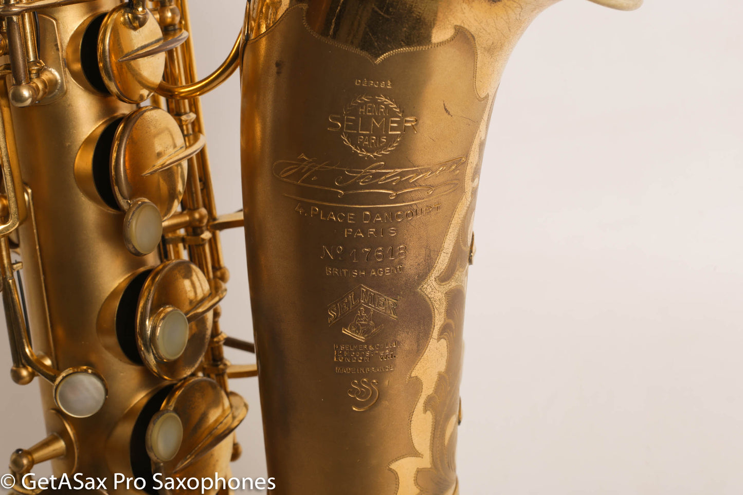 Selmer Super Sax Cigar Cutter Alto Saxophone Original Gold Plate Fresh Overhaul! 17618