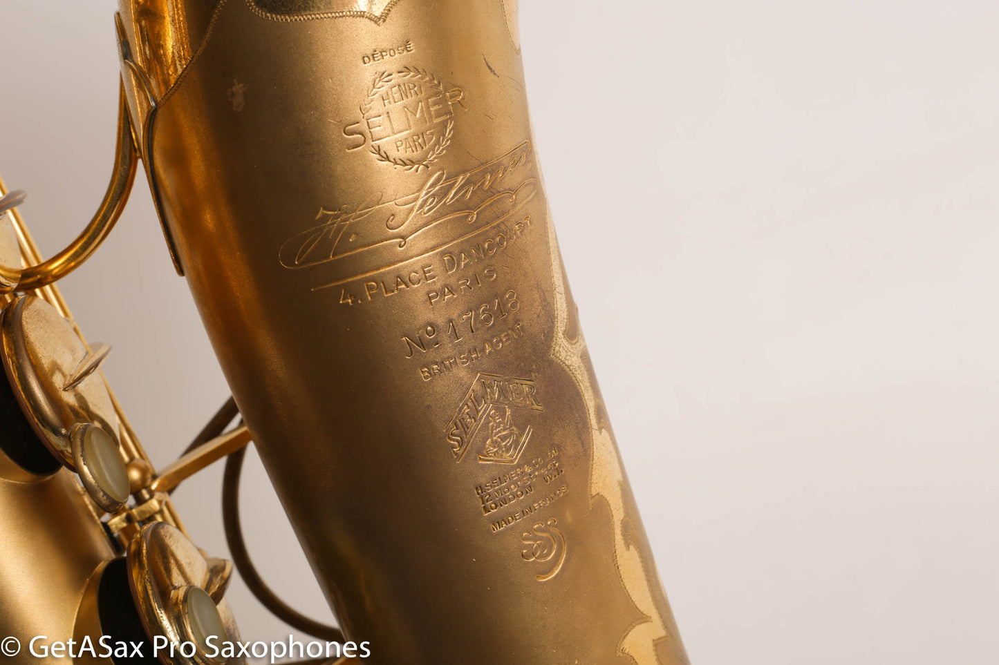 Selmer Super Sax Cigar Cutter Alto Saxophone Original Gold Plate Fresh Overhaul! 17618