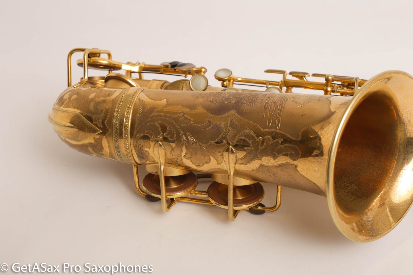 Selmer Super Sax Cigar Cutter Alto Saxophone Original Gold Plate Fresh Overhaul! 17618