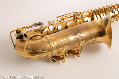 Selmer Super Sax Cigar Cutter Alto Saxophone Original Gold Plate Fresh Overhaul! 17618