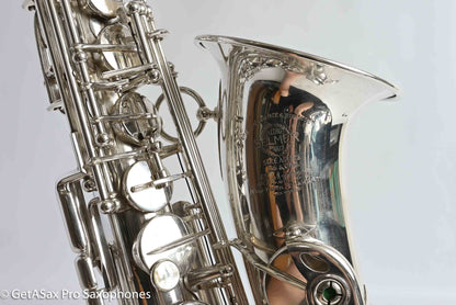 Selmer SBA Alto Near Mint Original Silver Plate Recent Overhaul 42573