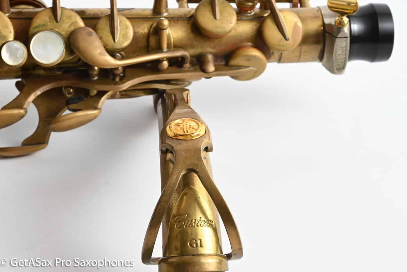 Yamaha YAS-82Z Custom Professional Alto Saxophone Unlacquered with V1 and G1 Necks C13355