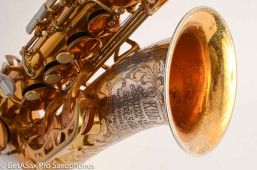 King SilverSonic Super 20 Alto Saxophone Original with Gold Leaf Fresh Overhaul! 346933 - Image 28