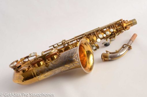 King SilverSonic Super 20 Alto Saxophone Original with Gold Leaf Fresh Overhaul! 346933 - Image 34