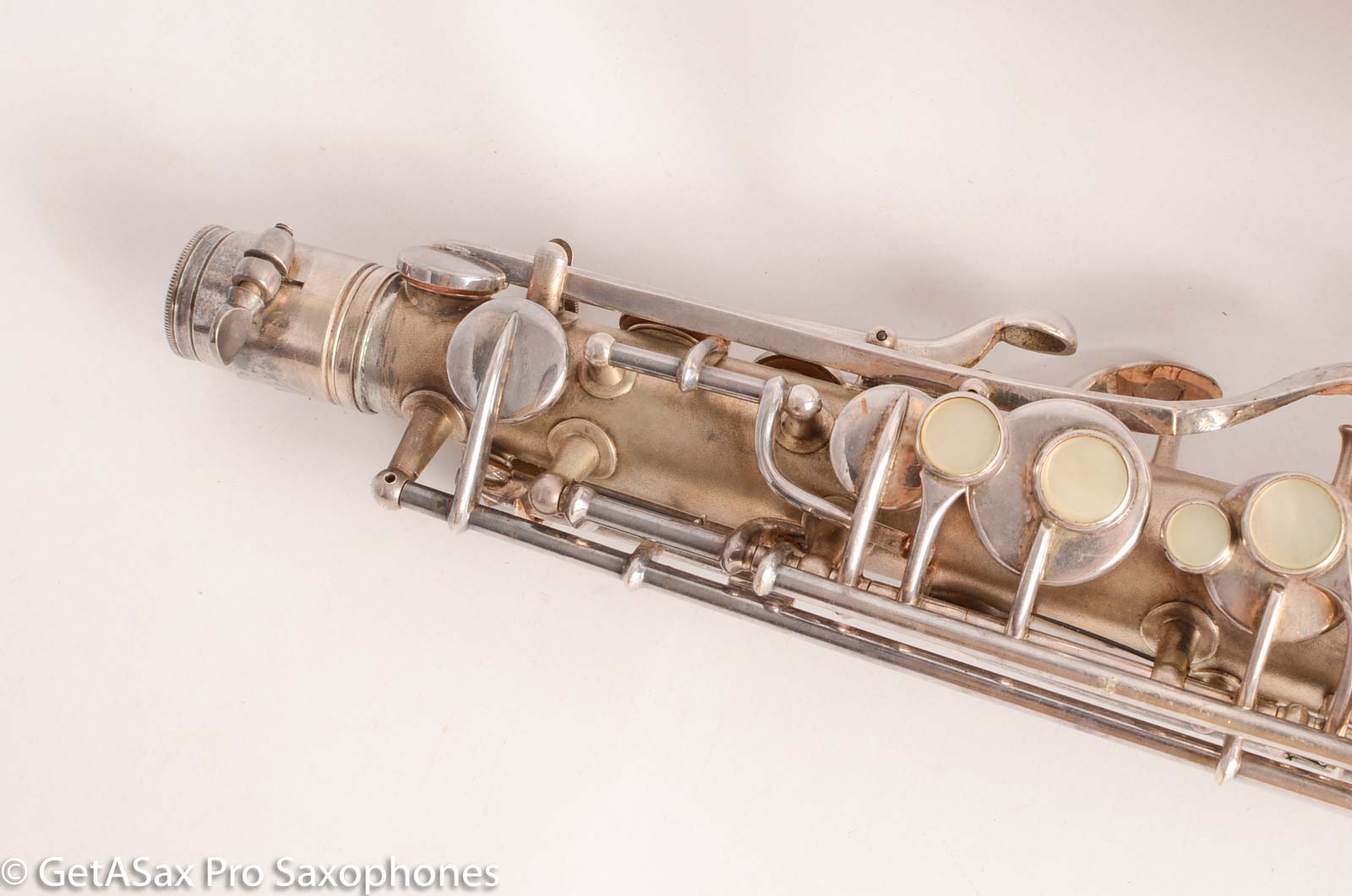 Conn New Wonder 1 C Melody Saxophone Original Silver Plate Good 
