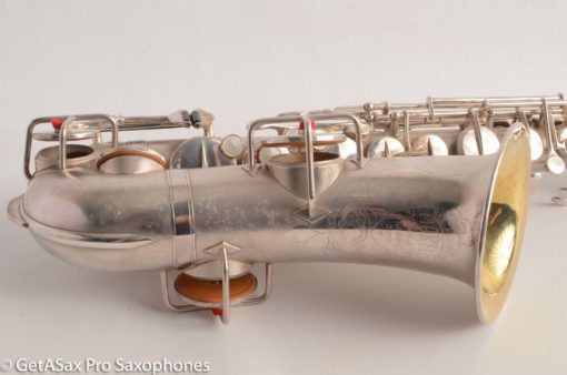 Martin Handcraft Alto Saxophone Original Silver Plate Very Good Condition 91398 - Image 8