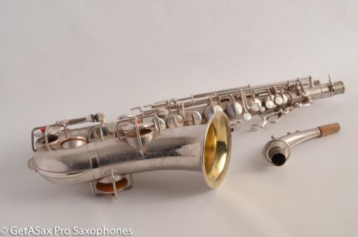 Martin Handcraft Alto Saxophone Original Silver Plate Very Good Condition 91398 - Image 5