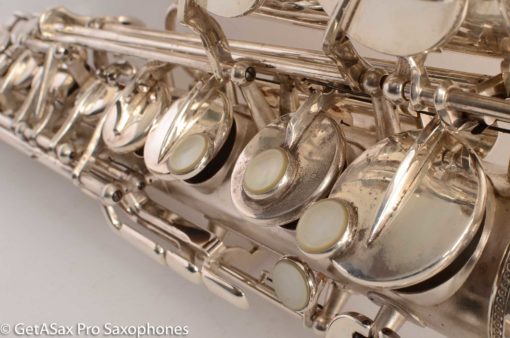 Selmer Super Balanced Action Alto Saxophone Original Satin Silver Gorgeous 54xxx - Image 13