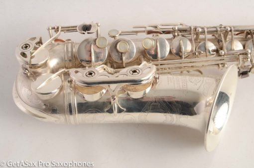 Selmer Super Balanced Action Alto Saxophone Original Satin Silver Gorgeous 54xxx - Image 9