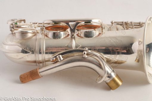 Selmer Super Balanced Action Alto Saxophone Original Satin Silver Gorgeous 54xxx - Image 7