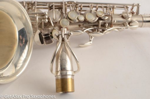 Selmer Super Balanced Action Alto Saxophone Original Satin Silver Gorgeous 54xxx - Image 6