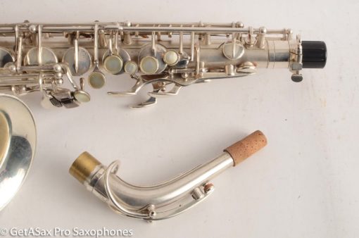 Selmer Super Balanced Action Alto Saxophone Original Satin Silver Gorgeous 54xxx - Image 4