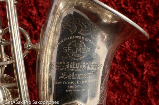 Selmer Super Balanced Action Alto Saxophone Original Satin Silver Gorgeous 54xxx - Image 36