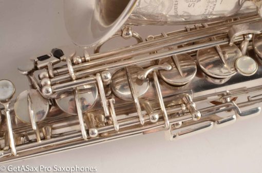 Selmer Balanced Action Alto 1945 Fresh Overhauled Original Silver Plate Excellent Condition - Image 6