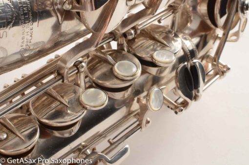 Selmer Balanced Action Alto 1945 Fresh Overhauled Original Silver Plate Excellent Condition - Image 7