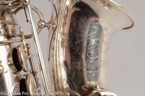 Selmer Balanced Action Alto 1945 Fresh Overhauled Original Silver Plate Excellent Condition - Image 19