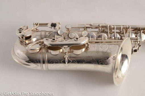 Selmer Balanced Action Alto 1945 Fresh Overhauled Original Silver Plate Excellent Condition - Image 4