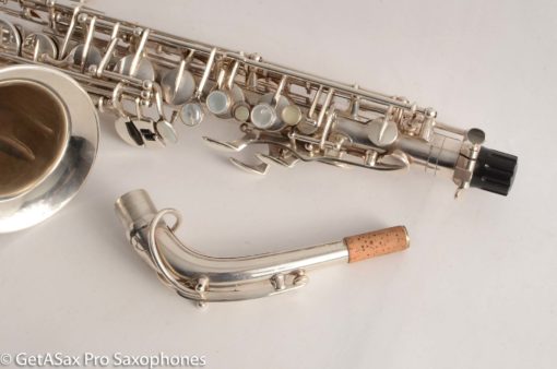 Selmer Balanced Action Alto 1945 Fresh Overhauled Original Silver Plate Excellent Condition - Image 26