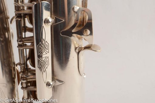 Selmer Balanced Action Alto 1945 Fresh Overhauled Original Silver Plate Excellent Condition - Image 13