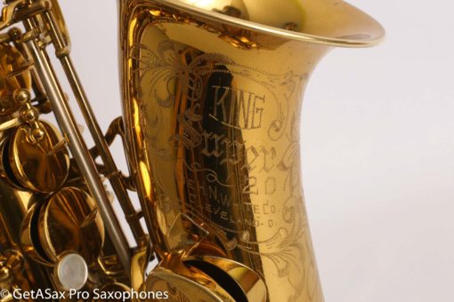 King Super 20 Alto Saxophone 1953 Full Pearls Original Lacquer Overhauled! - Image 11