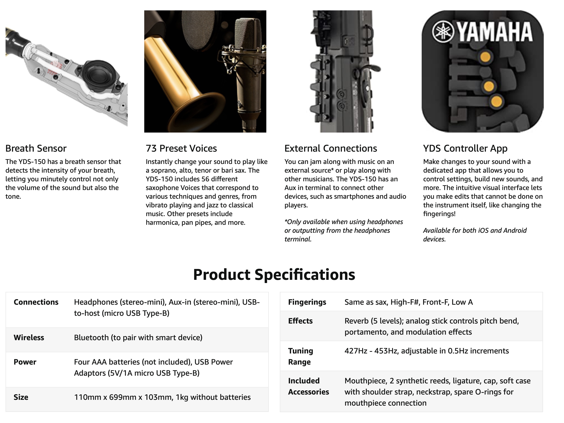 YAMAHA YDS-150 saxophone digital