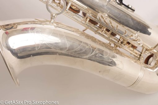 Selmer Super Action 80 Series II Tenor Saxophone Silver Plate Excellent 554156 - Image 2